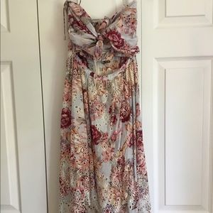 Zimmerman Size 0 floral open waist 3/4 dress.